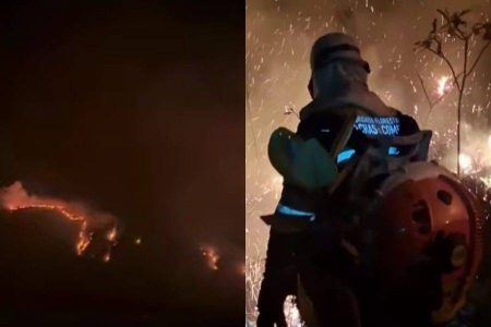 Incêndio de grande proporção atinge região de Mucugê dentro do Parque Nacional da Chapada Diamantina