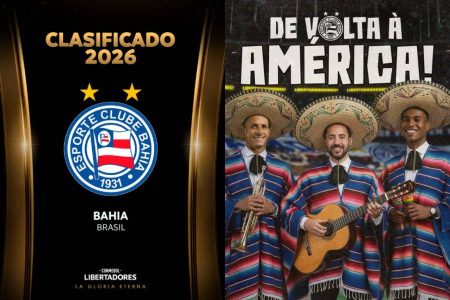 Bahia garante classificação histórica para a Libertadores pelo segundo ano consecutivo