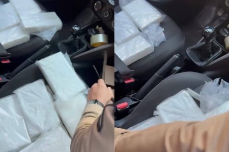 Mais de 10 kg de cocaína são apreendidos pela PM na Calçada