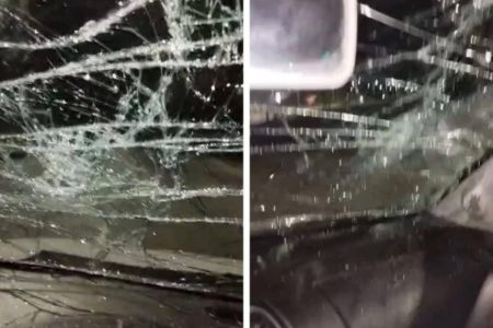 Motorista tem carro apedrejado durante tentativa de assalto na Av. 29 de Março