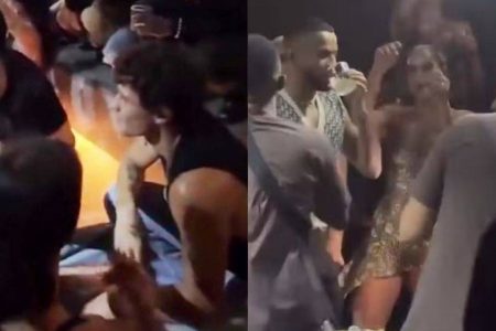 Shawn Mendes e Dua Lipa curtem pagode em São Paulo ao lado de Carlinhos Brown