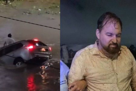 Homem é resgatado com vida após ser engolido por enxurrada durante temporal em Vitória da Conquista