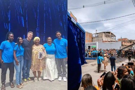 Luciano Huck grava quadro do “Domingão” em Lauro de Freitas