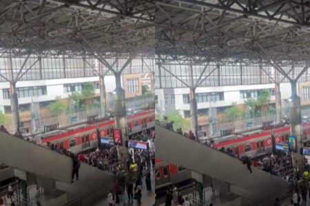Passageiro pula de escada rolante para escapar de queda coletiva que deixou 13 feridos em SP