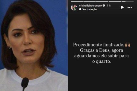 Michelle divulga atualização sobre saúde de Jair Bolsonaro após novo procedimento