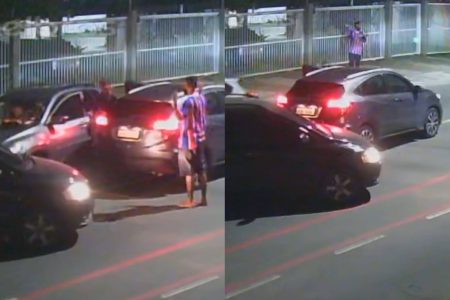 Carro é roubado após cerco de criminosos na Praia do Flamengo; câmeras registram ação