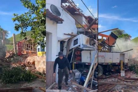 Quatro pessoas morrem após caminhão desgovernado atingir imóvel na Chapada Diamantina