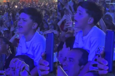 Filho de Bruno Reis canta louvor ao lado do pai em evento com Frei Gilson em Salvador
