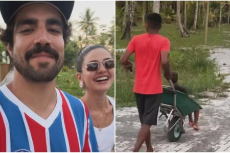 “Uber da Bahia”: Namorada de Caio Castro é criticada por comentário sobre transporte em Morro de São Paulo
