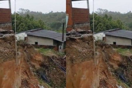 Chuvas intensas provocam alagamentos, deslizamentos e deixam famílias fora de casa no sul da Bahia