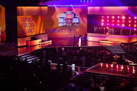 Gilberto Gil foi o grande homenageado do Prêmio Multishow 2025, realizado nesta terça-feira (9)