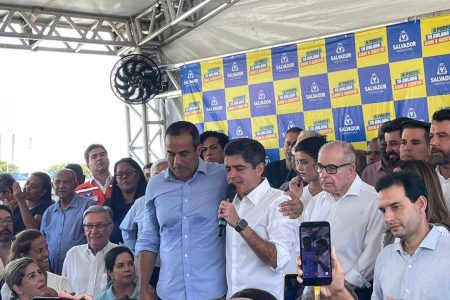 “Vamos enfrentar o Governo do Estado”, diz Bruno Reis em apoio a ACM Neto durante inauguração de viaduto