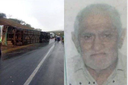 Tombamento de ônibus na BR-116 mata idoso e deixa ao menos 11 feridos na Bahia