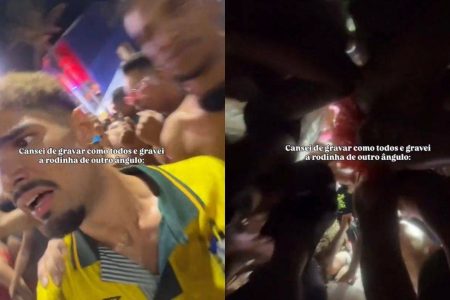Vídeo de influenciador viraliza após celular cair em roda no bloco de Anitta no Carnaval de Salvador