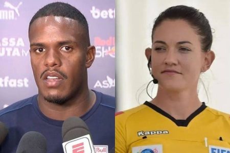 Zagueiro do Bragantino faz declarações machistas contra árbitra após eliminação no Paulistão