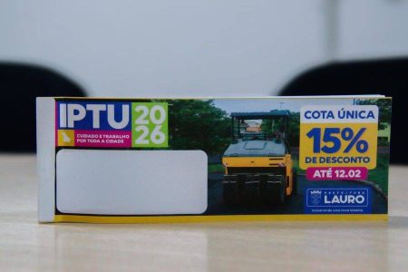 Prefeitura de Lauro de Freitas suspende cobrança do IPTU de 2026