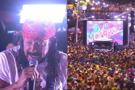 Bell Marques puxa multidão com o bloco Camaleão no circuito Osmar do Carnaval de Salvador