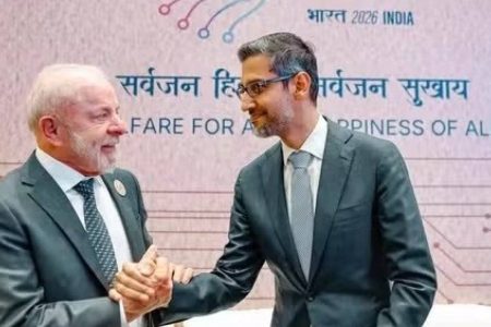 Lula se reúne com CEO do Google na Índia e discute investimentos e regulação da inteligência artificial