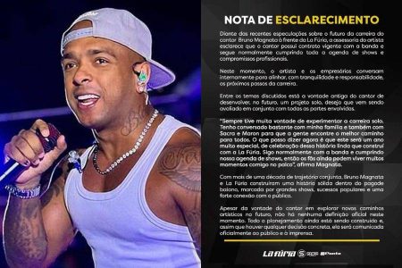 Ele fica! Bruno Magnata confirma permanência na banda La Fúria: “Sigo normalmente”
