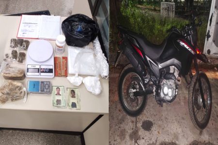 Laboratório do tráfico é desarticulado e moto roubada é apreendida em Paripe