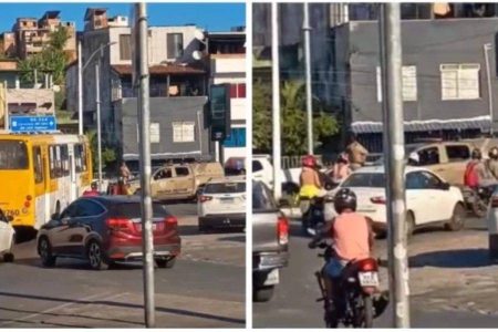 Motorista é baleado e PM preso após briga de trânsito em Salvador