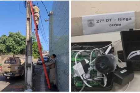 PM remove câmera clandestina usada por traficantes em Lauro de Freitas