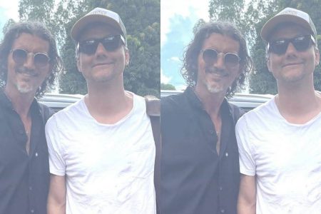 Wagner Moura é visto em bastidores de filmagem em Palmas