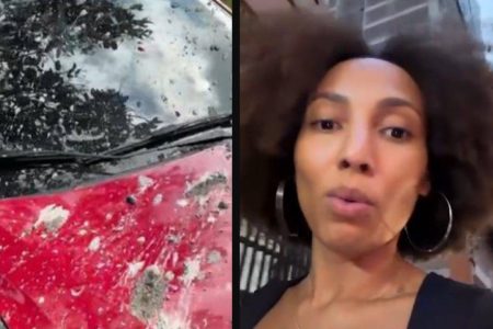 Carro de atriz leva banho de concreto e vídeo viraliza na web