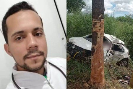 Técnico de enfermagem morre após estouro de pneu provocar batida contra árvore no oeste da Bahia