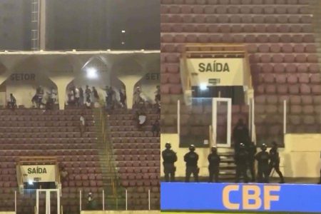 Princípio de confusão é registrado no Batistão durante jogo entre Confiança e Vitória