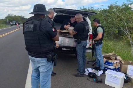 Carga de cocaína avaliada em R$175 mil é apreendida pela polícia na BA-052
