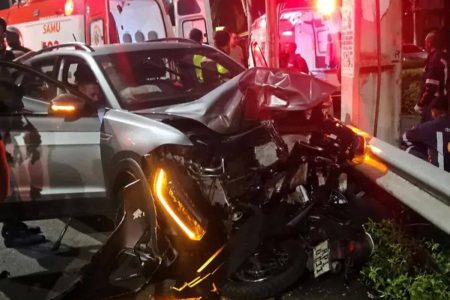 Motorista embriagado invade contramão e mata motociclista e passageira em Lauro de Freitas