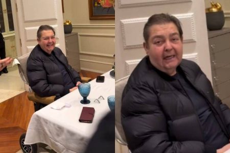 Faustão celebra aniversário de 18 anos do filho Rodrigo Silva e faz rara aparição na web