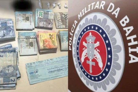 Idoso é preso com dinheiro, drogas e TV furtada durante ação policial no interior da Bahia