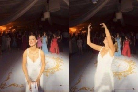 Noiva joga caixa de Mounjaro em vez de buquê e cena viraliza nas redes sociais