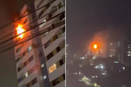 Incêndio em apartamento assusta moradores e prédio é evacuado em Brotas