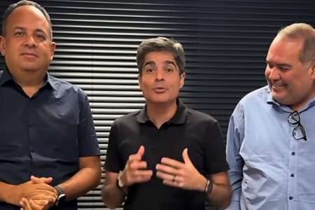 Jorge Araújo se encontra com ACM Neto e Sandro Régis e reforça aliança política: “Vamos pra cima”