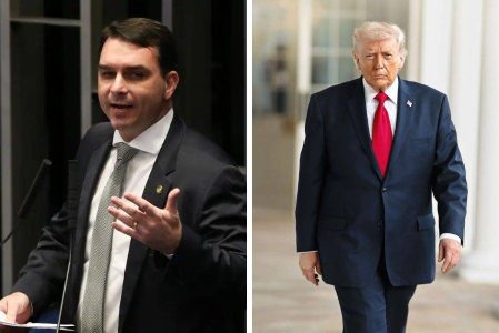 Flávio Bolsonaro e Donald Trump