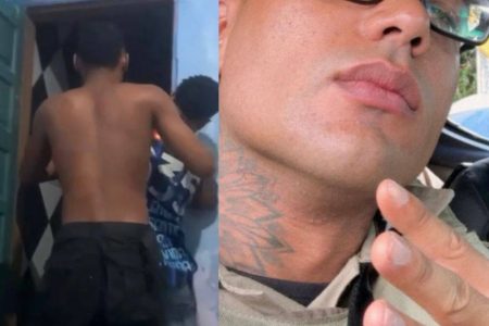Soldado é baleado em Valéria ; imagens mostram família feita refém por criminosos