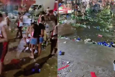 Comemoração do título do Vitória no estacionamento do Barradão é marcada por ação da PM