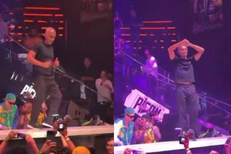 Após classificação do Brasil, Romário sobe ao palco e anima festa em Miami
