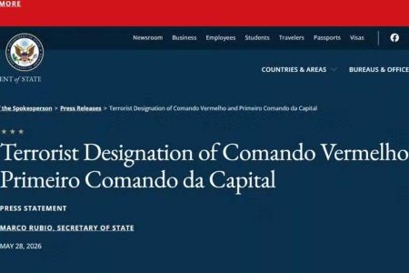 PCC e CV entram oficialmente na lista americana de grupos terroristas nesta sexta-feira (5)