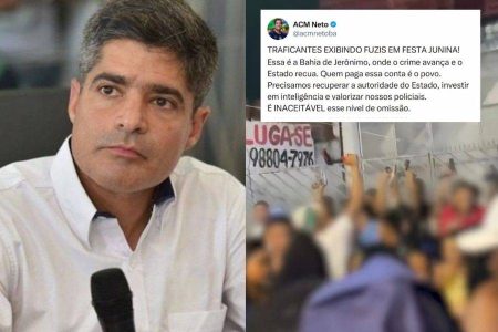 ACM Neto critica governo Jerônimo após vídeo de traficantes armados em Lauro: “Onde está o governador?”
