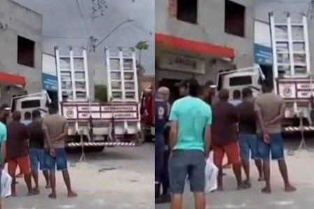 Caminhão carregado de concreto invade prédio e deixa sete feridos em Araci