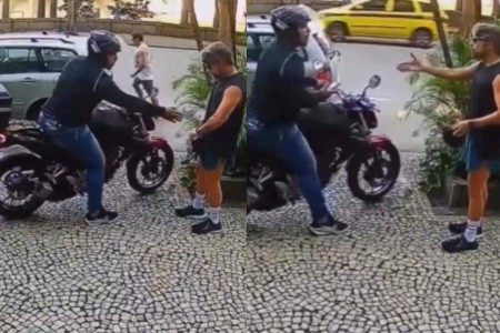 Assaltante exige que vítima desbloqueie celular durante roubo à luz do dia no Rio de Janeiro
