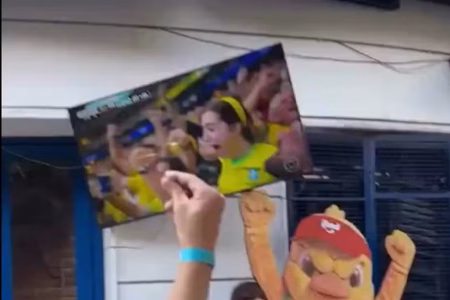 Torcedor derruba TV em bar durante Brasil x Japão e cena viraliza na web
