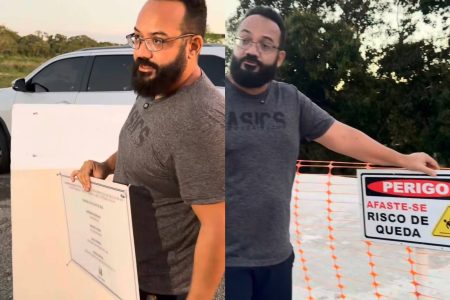 Deputado questiona entrega da BA-649, remove placa e fala em “inauguração fake”