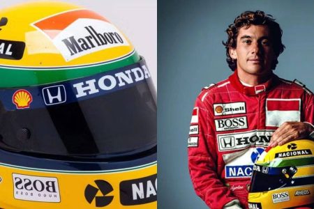 Capacete usado por Ayrton Senna em 1992 é leiloado por R$ 3,46 milhões