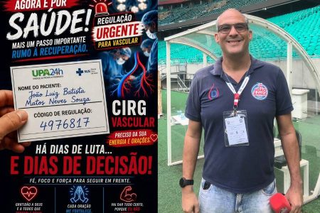 Criador de conteúdo do Bahia espera regulação há cinco dias em UPA de Brotas para cirurgia vascular de urgência