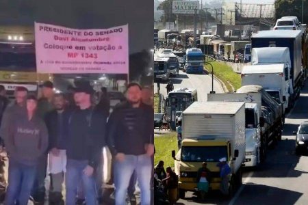 Caminhoneiros iniciam paralisação e pressionam por votação da MP do Frete